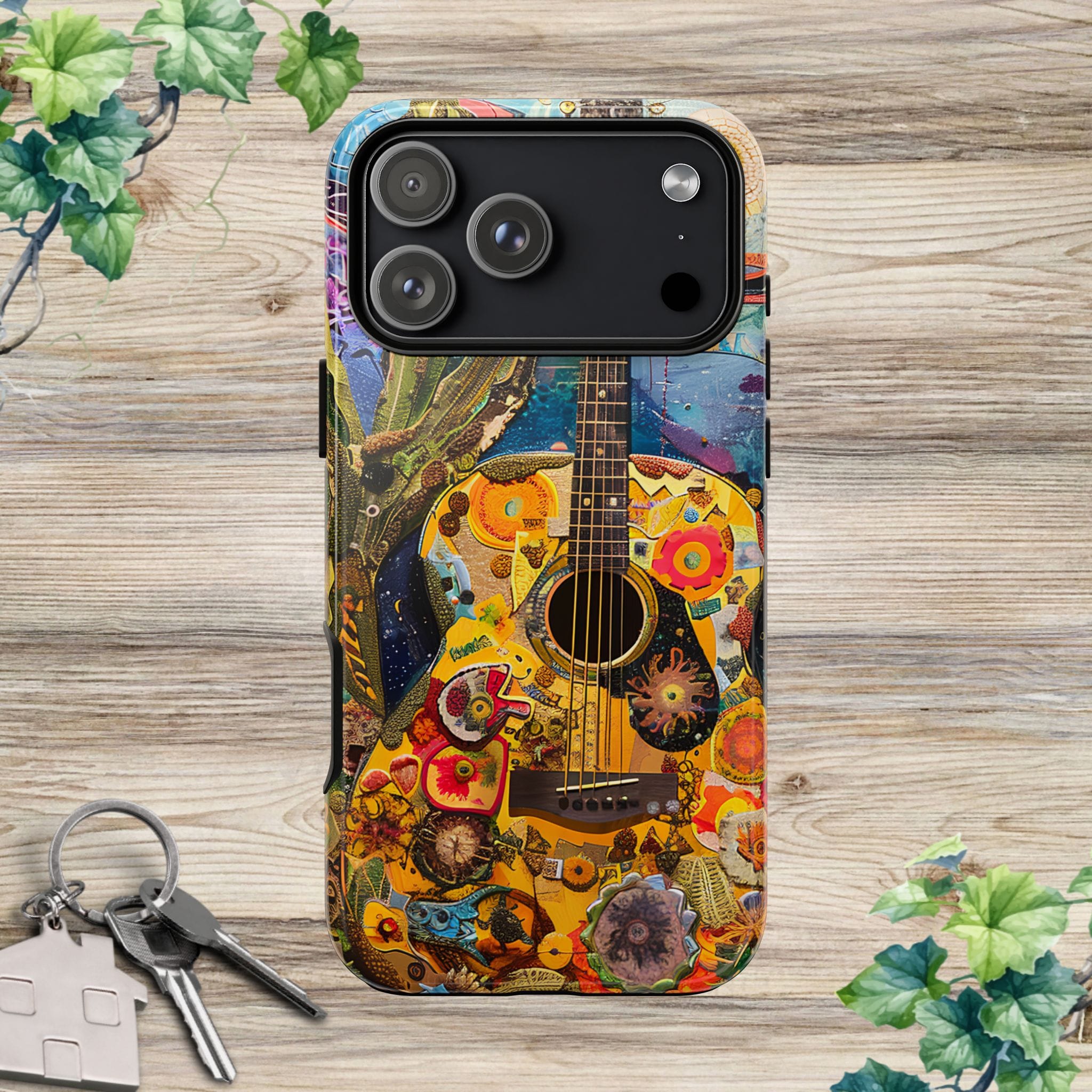 Floral Guitar- Phone Case