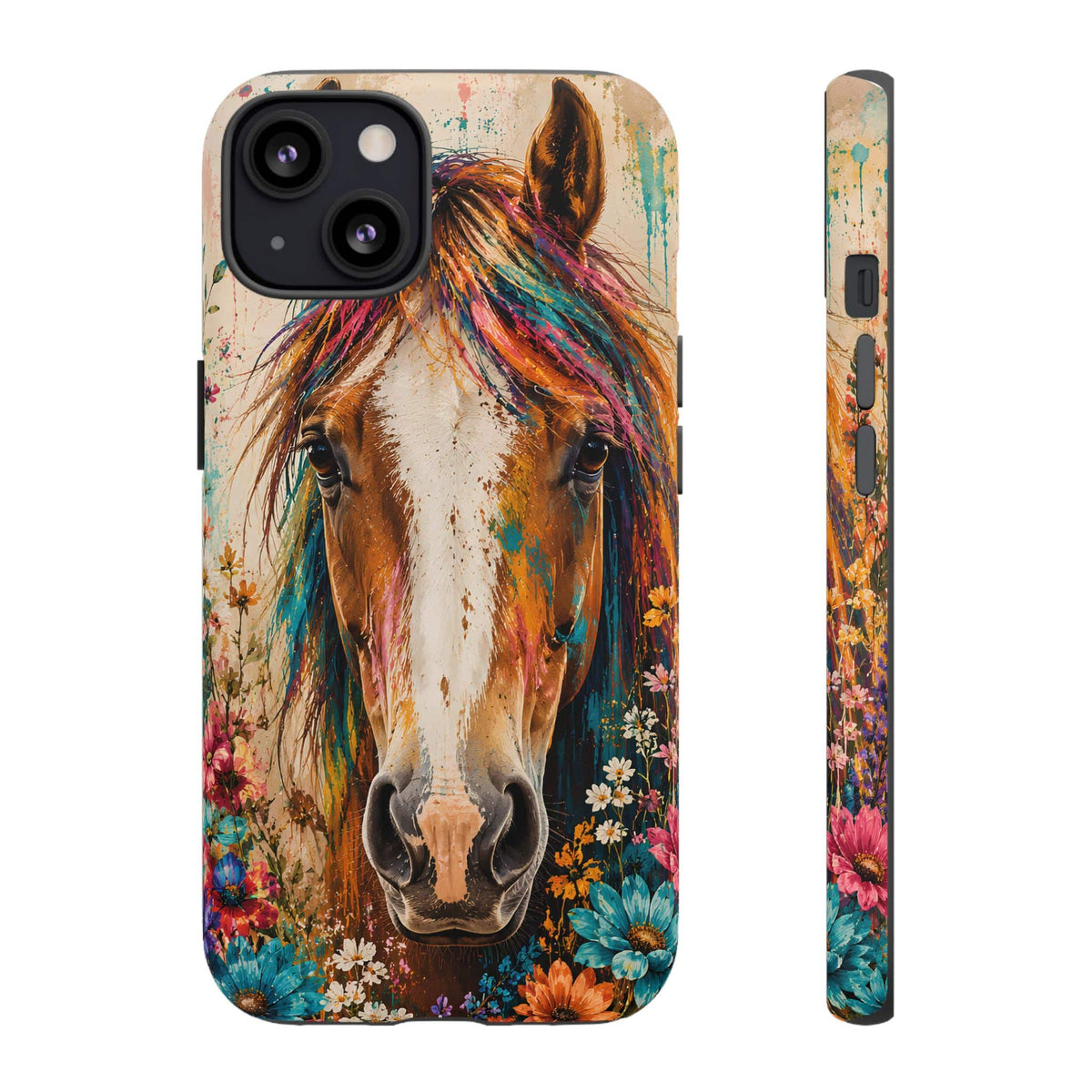 Boho Wildflower Horse Phone Case