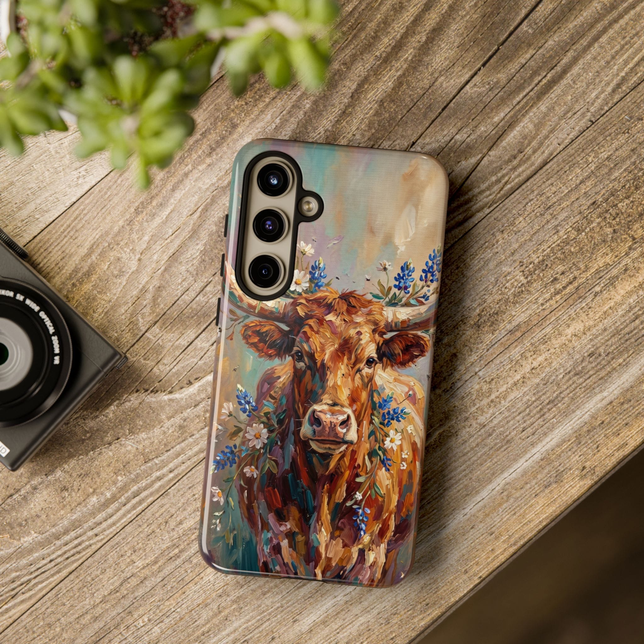 Texas Bluebonnet Longhorn Phone Case