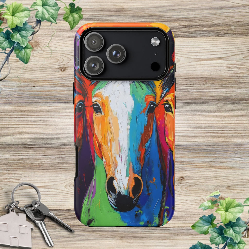 Colorful Horses Head - Phone Case