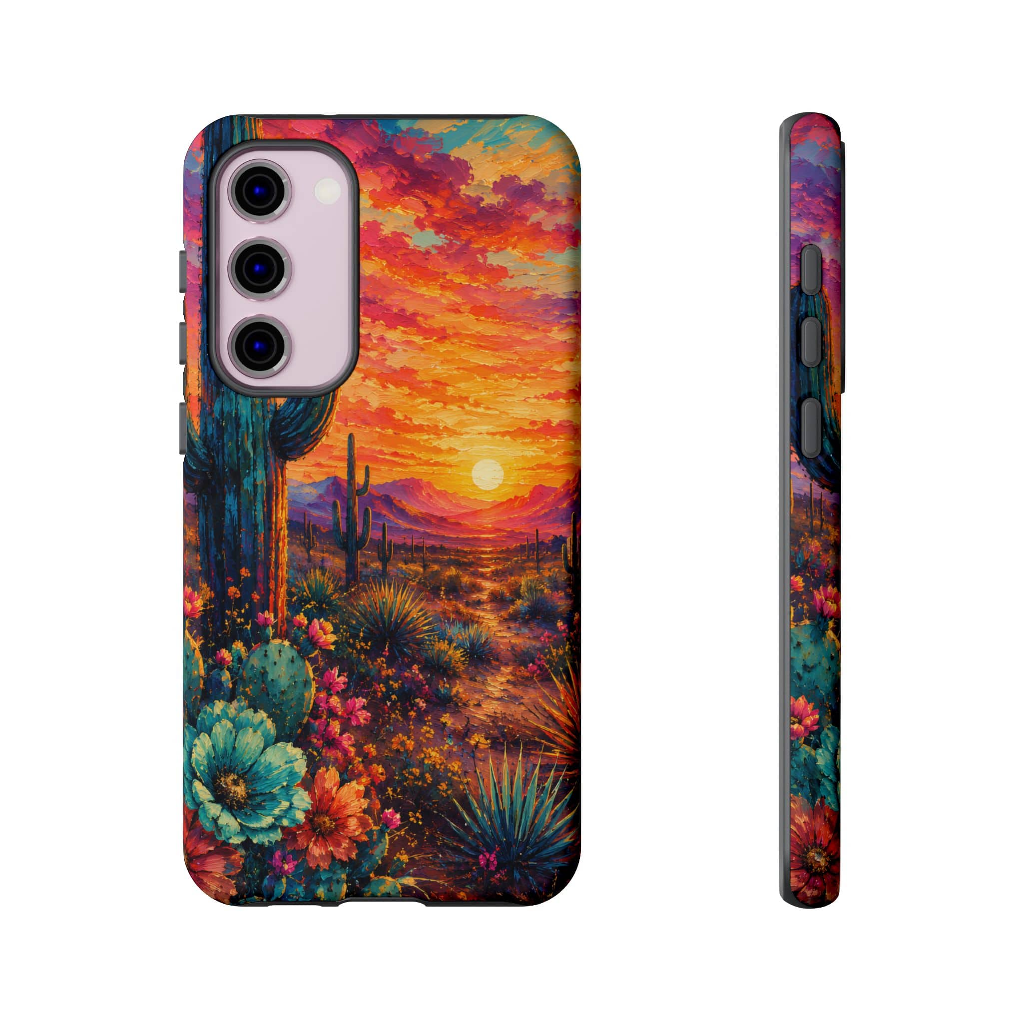 Desert Sunset Bloom Western Phone Case