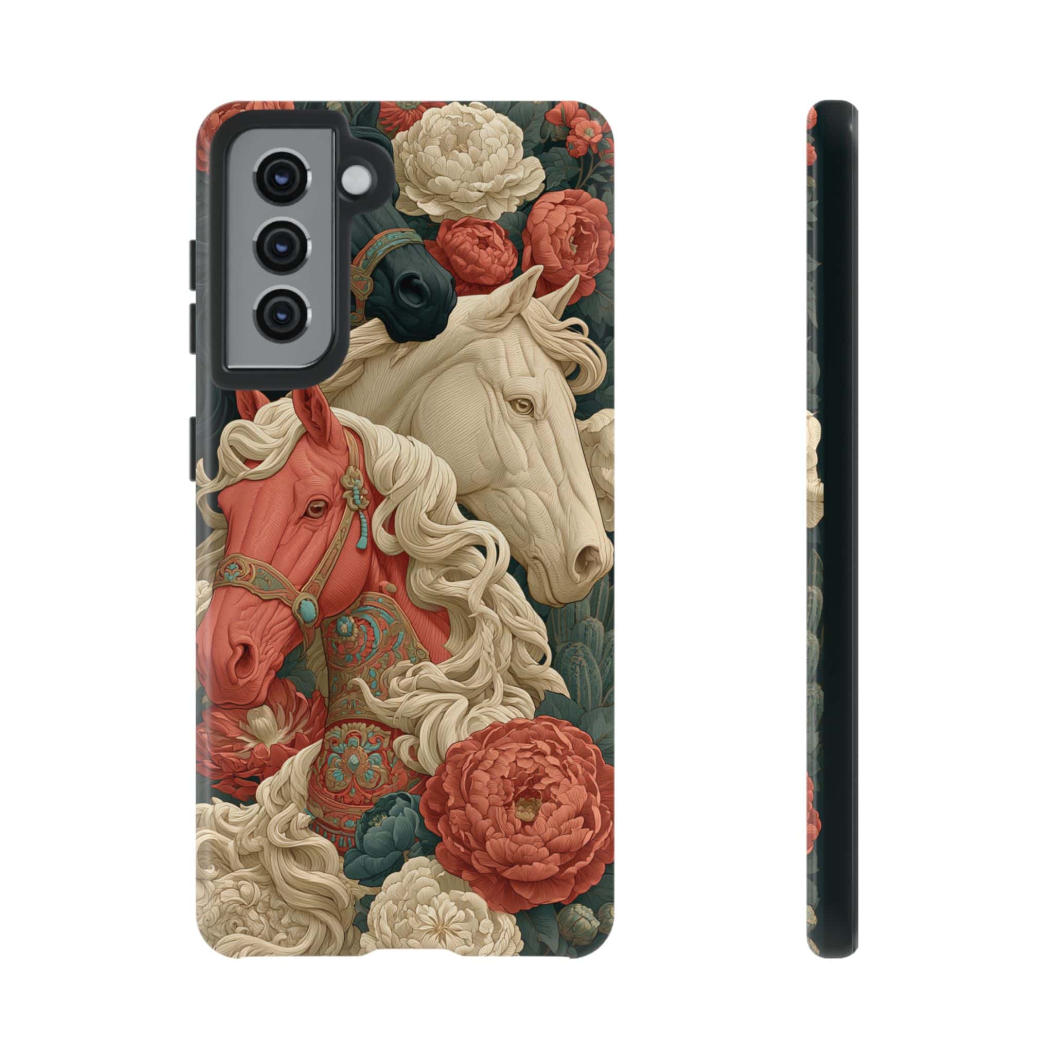 Floral Western Horses Phone Case