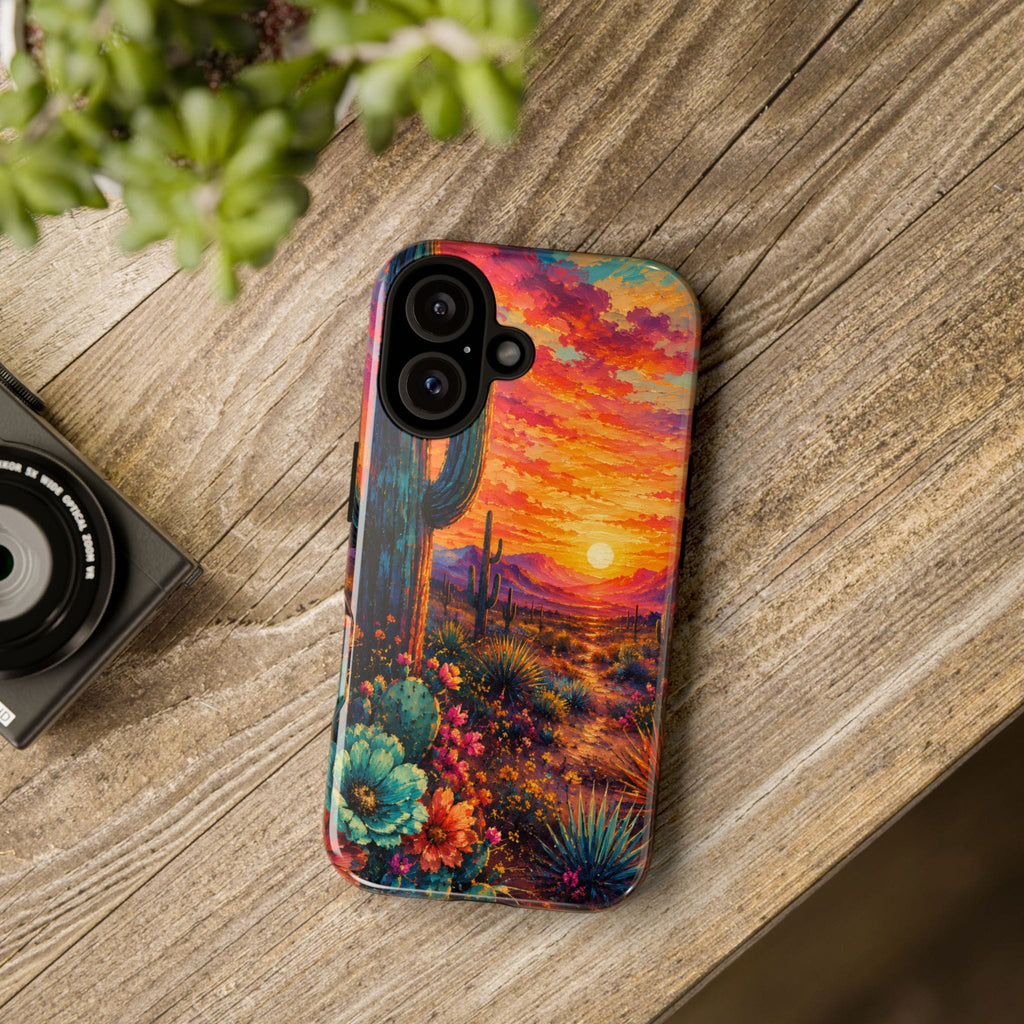 Desert Sunset Bloom Western Phone Case