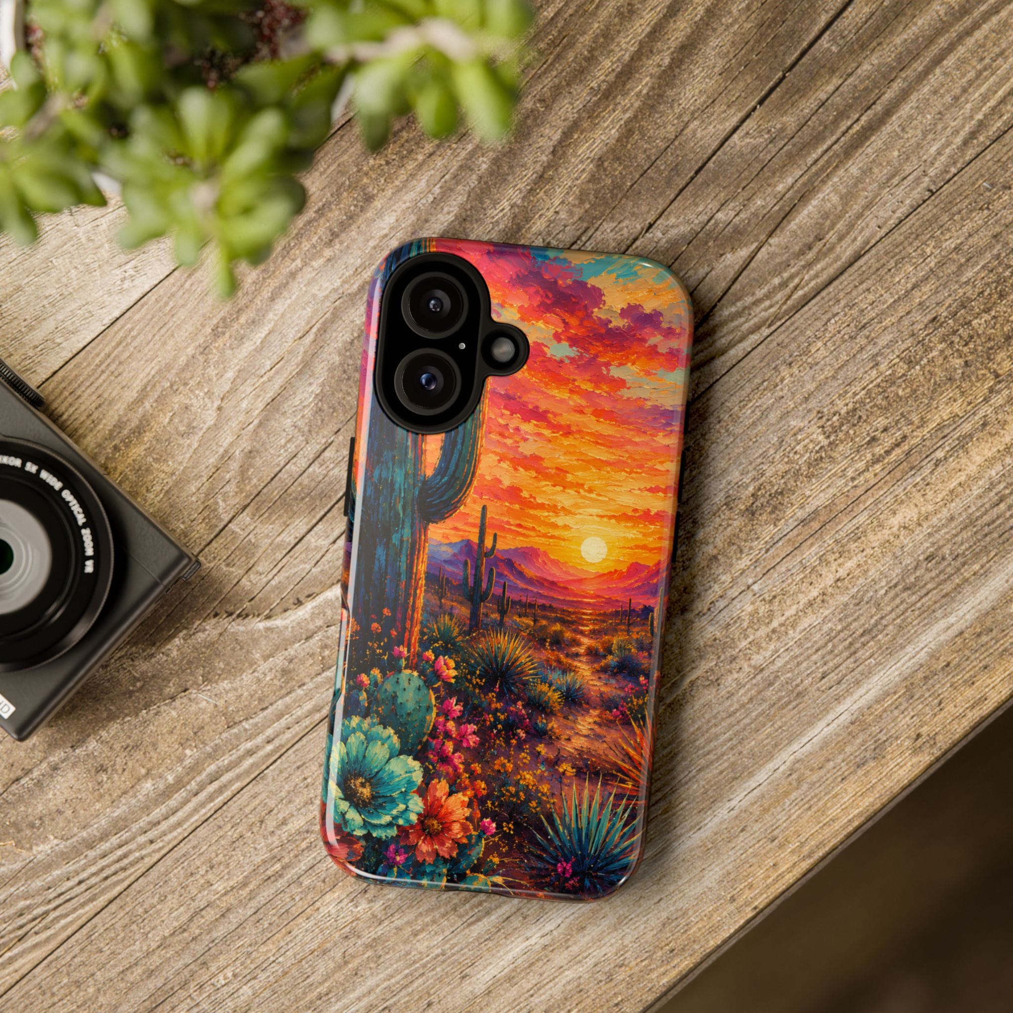 Desert Sunset Bloom Western Phone Case