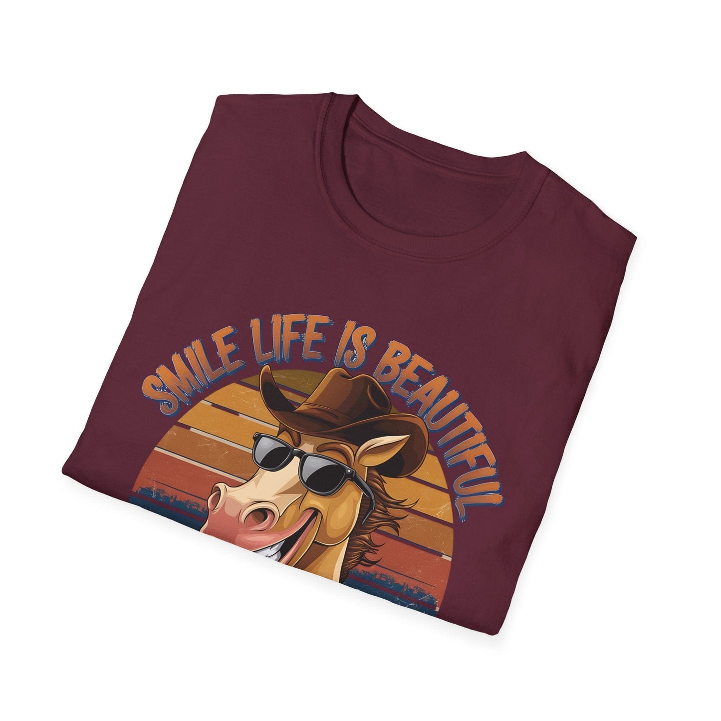 Softstyle Unisex T-Shirt: Smile Life is Beautiful