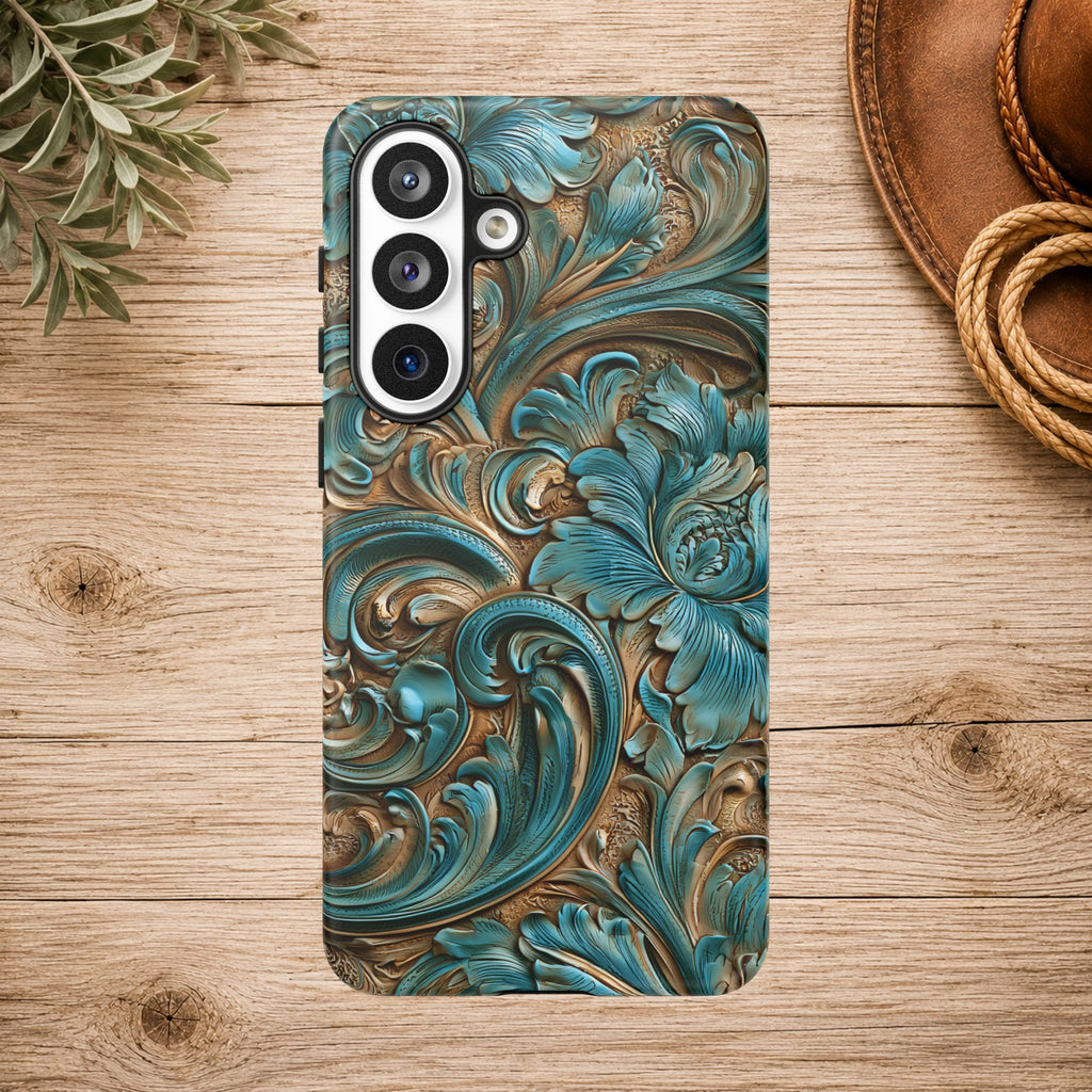 Turquoise  Western Tough Phone Case