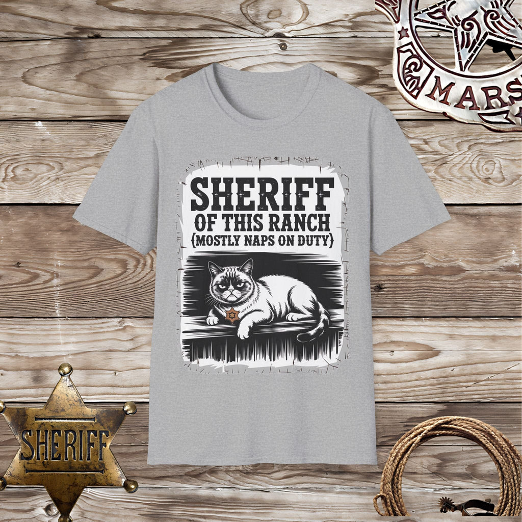 Sheriff of This Ranch Cat-T-Shirt