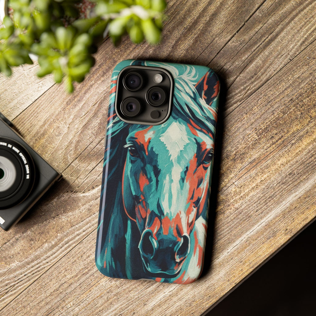 Colorful Horse Head – Turquoise
