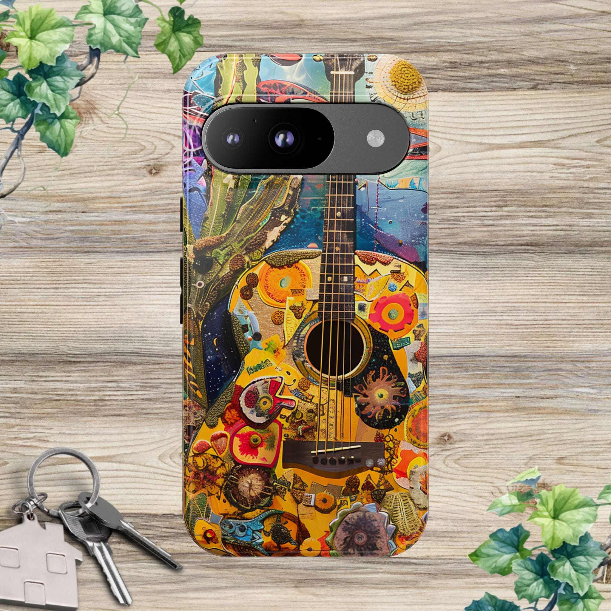 Floral Guitar- Phone Case