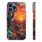 Desert Sunset Bloom Western Phone Case