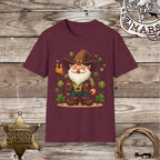 Smiling Irish Cowboy Gnome-T-Shirt