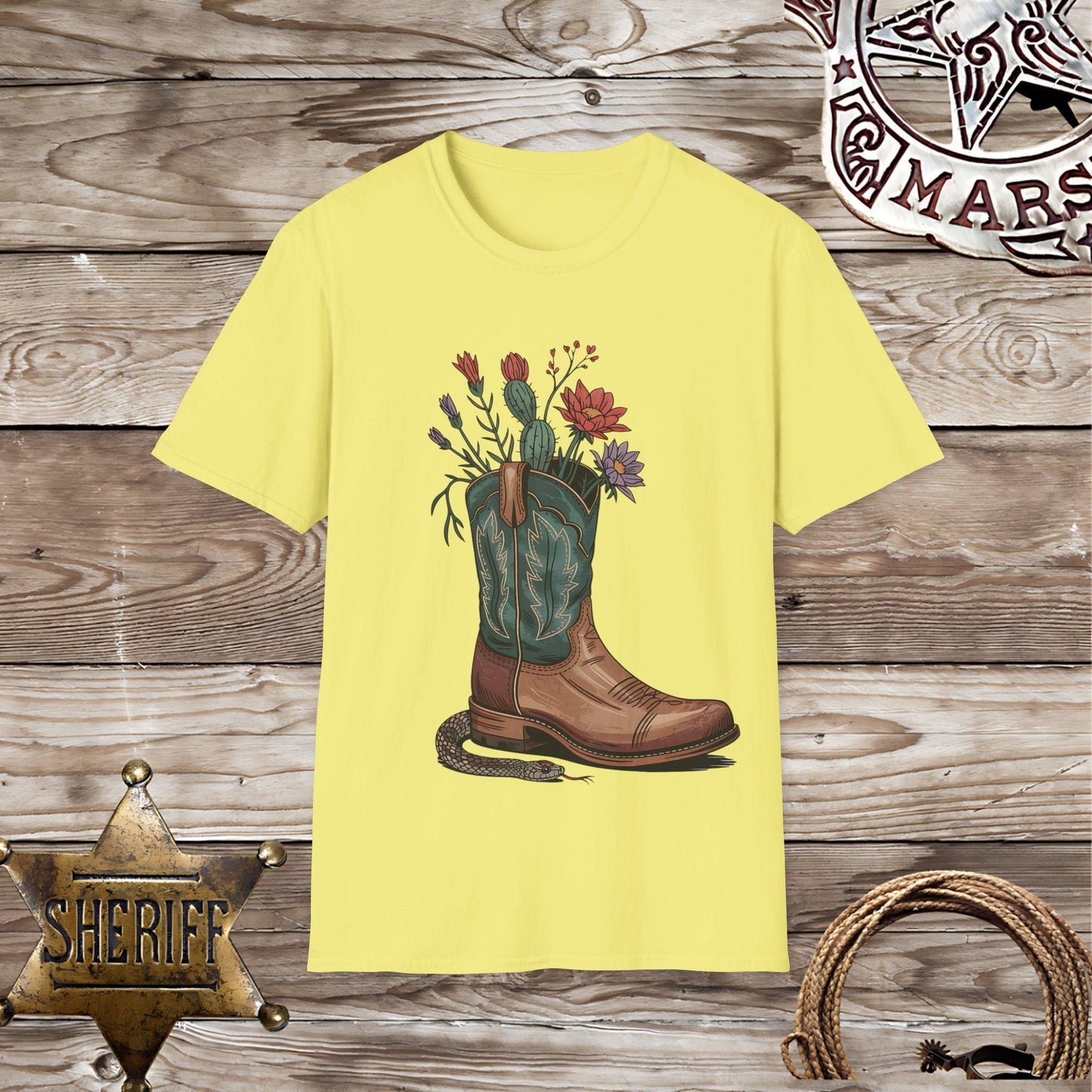 Floral Cowboy Boot with a Surprise