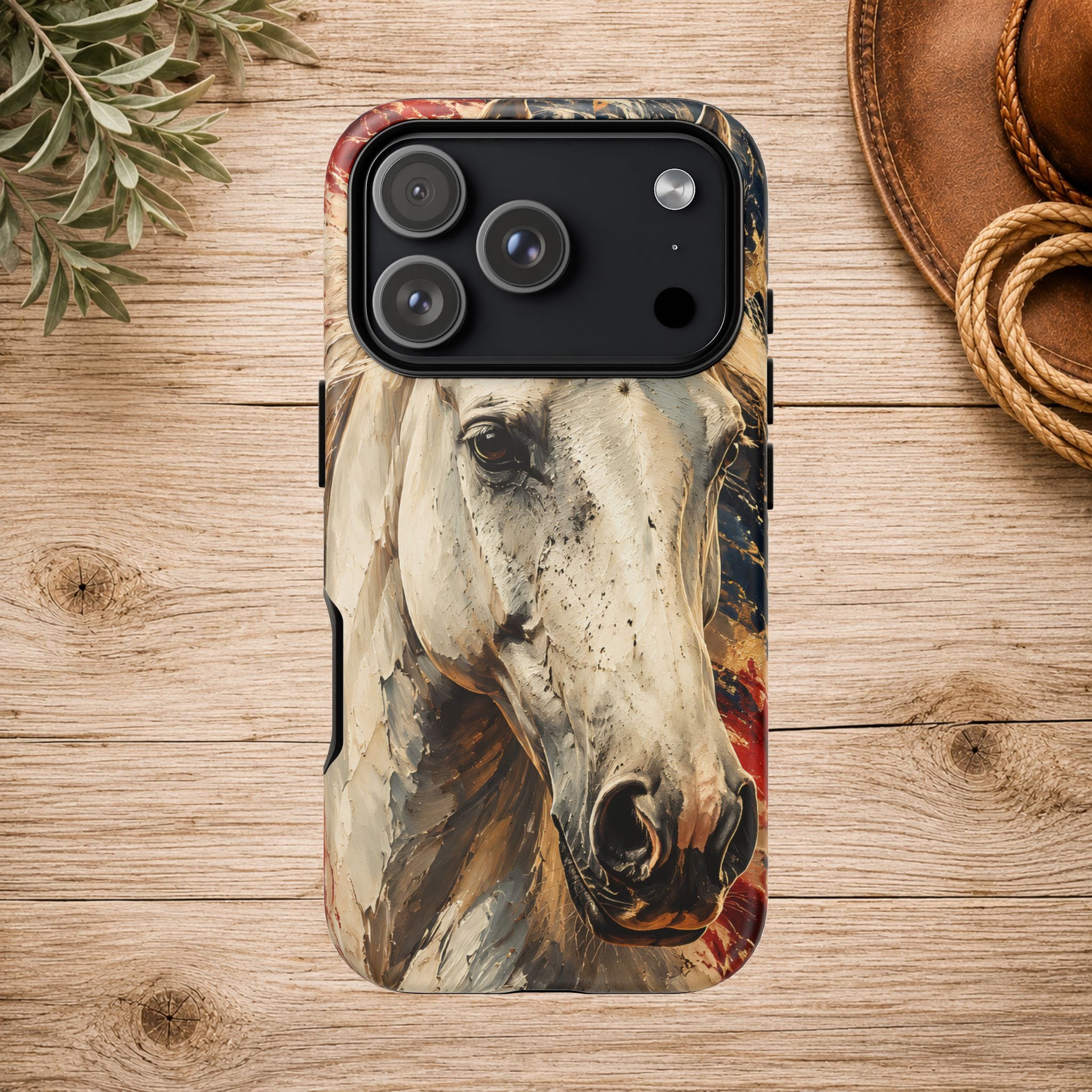 Patriotic White Horse Phone Case