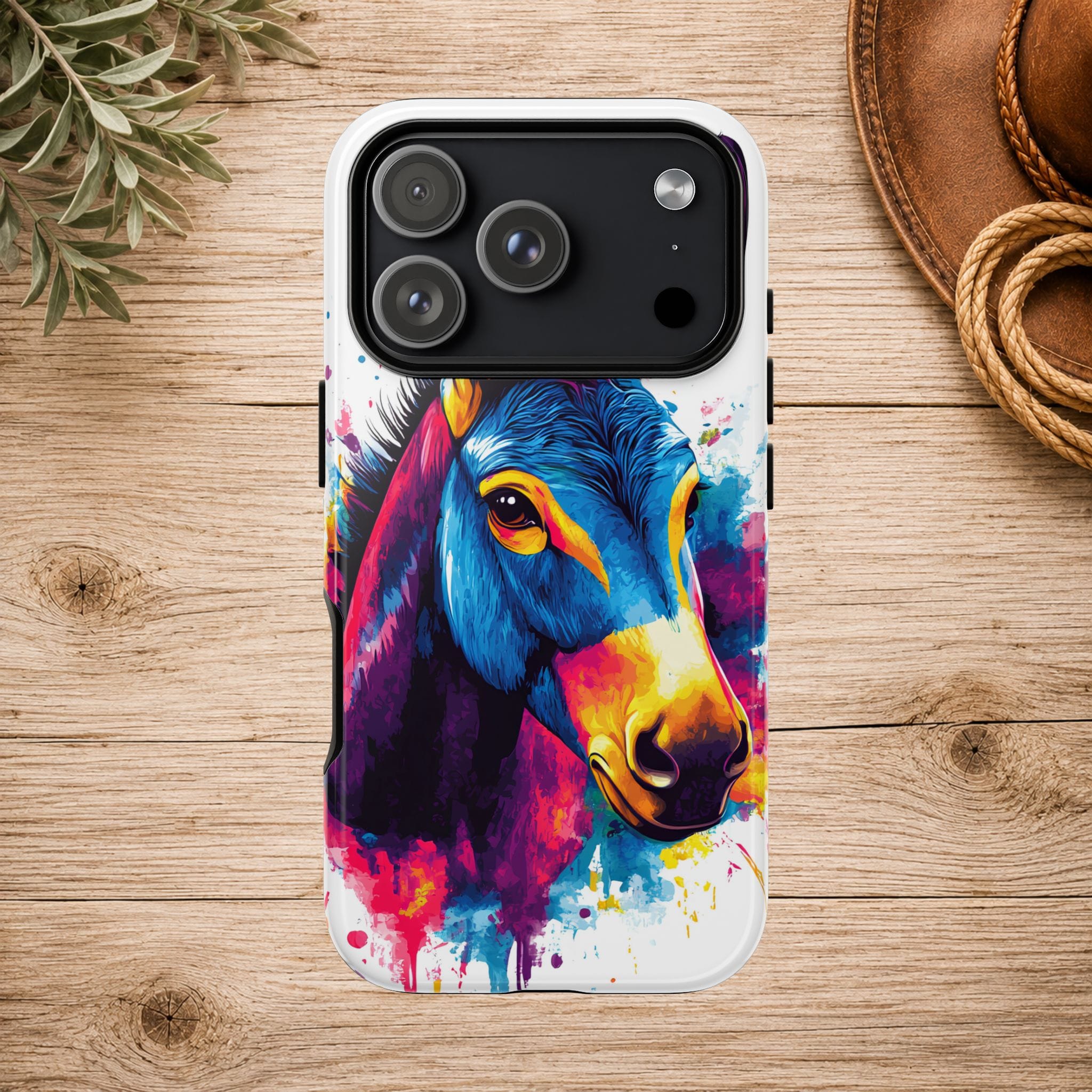 Color Splash Donkey Phone Case