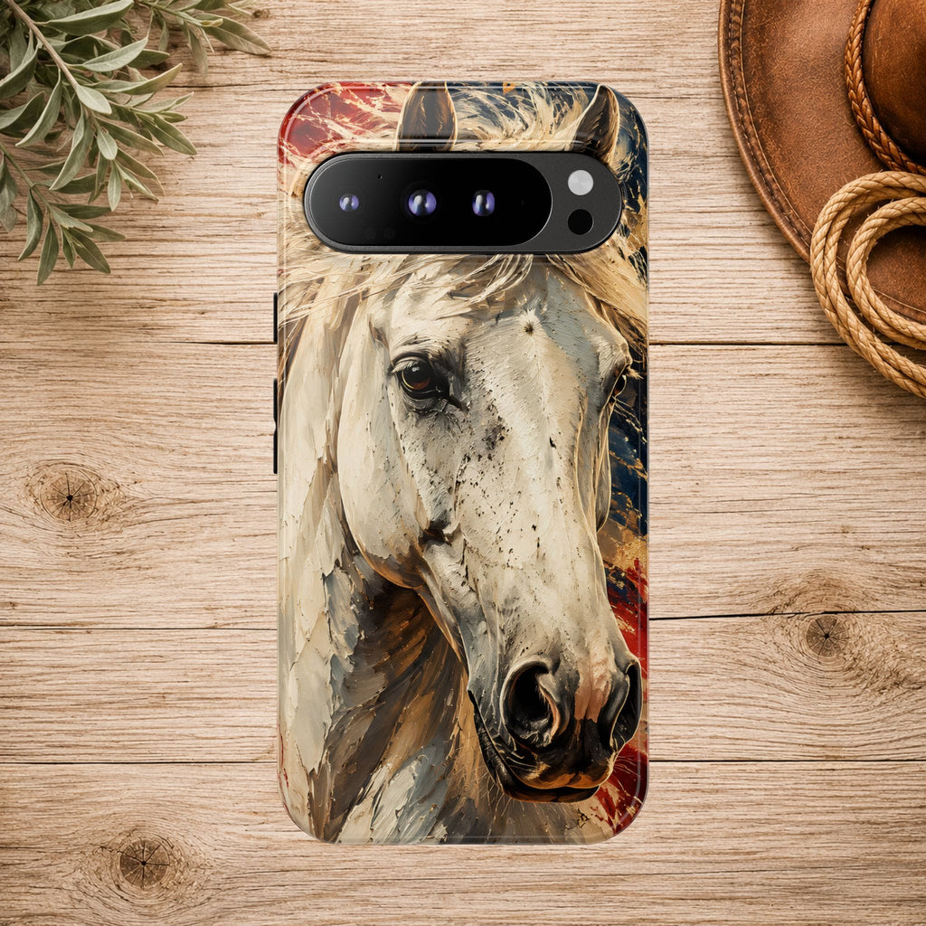 Patriotic White Horse Phone Case