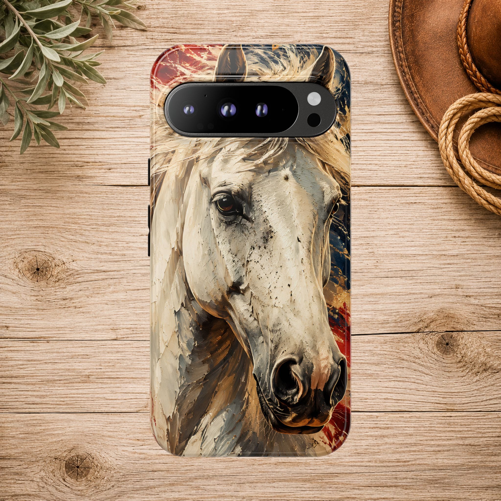 Patriotic White Horse Phone Case