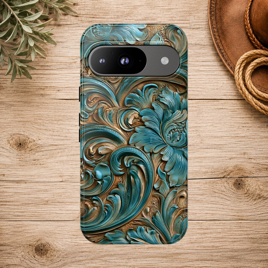 Turquoise  Western Tough Phone Case