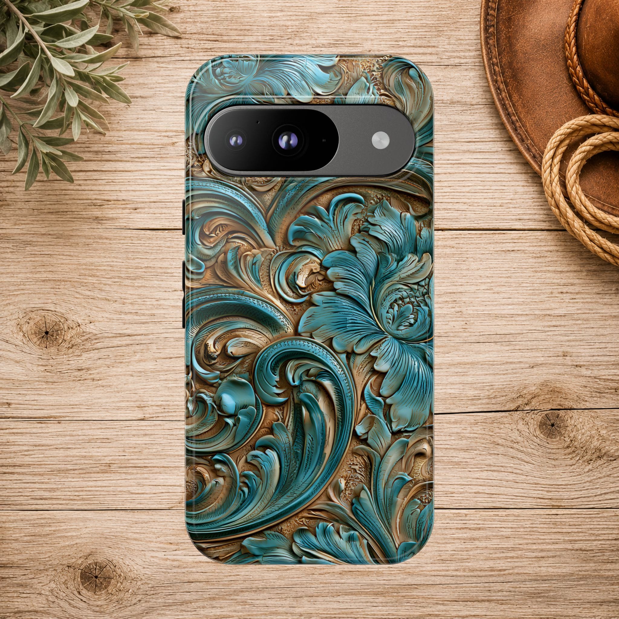 Turquoise  Western Tough Phone Case