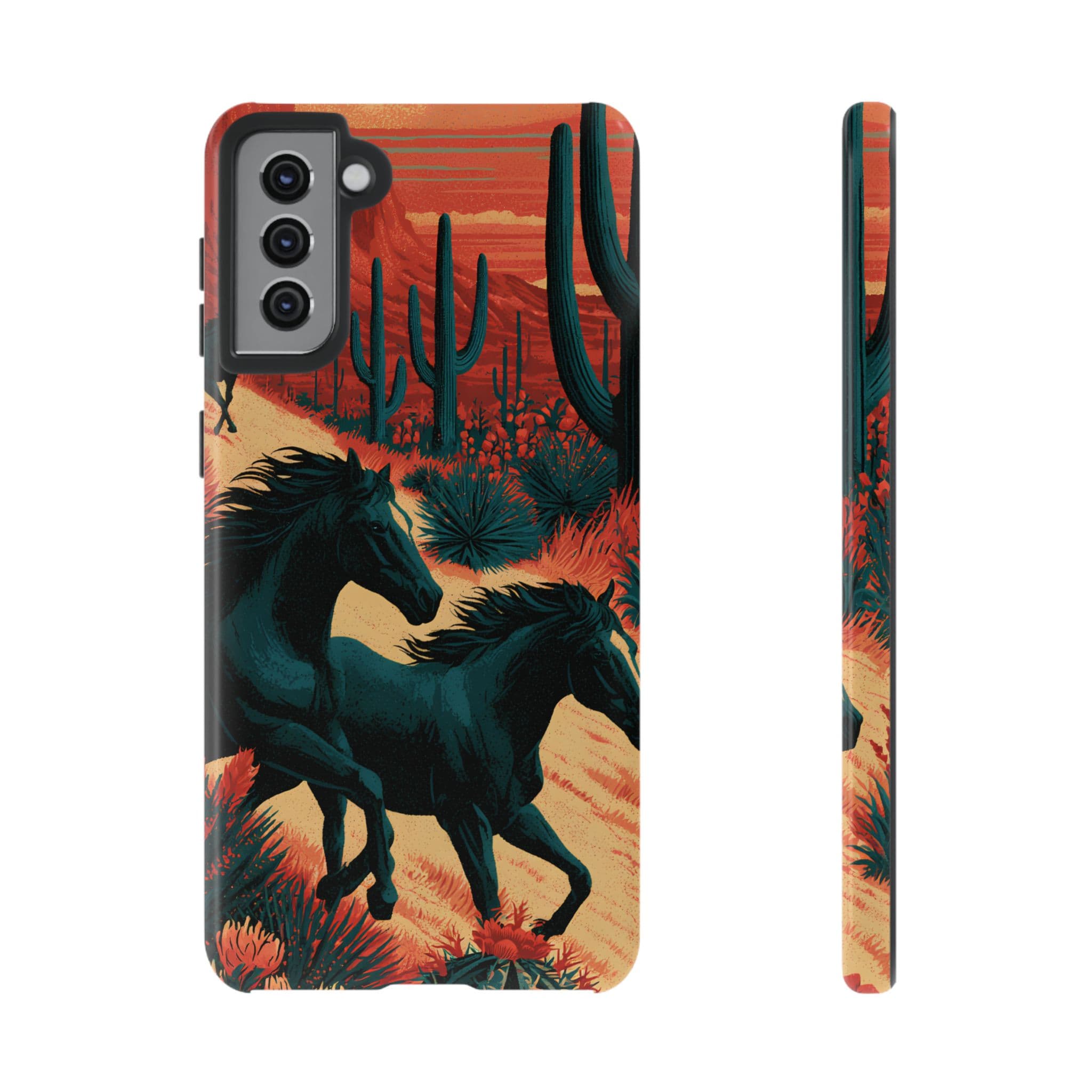 Desert Run Wild Horse Phone Case