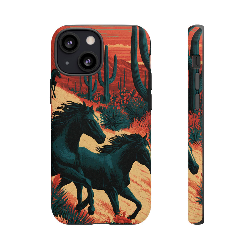 Desert Run Wild Horse Phone Case