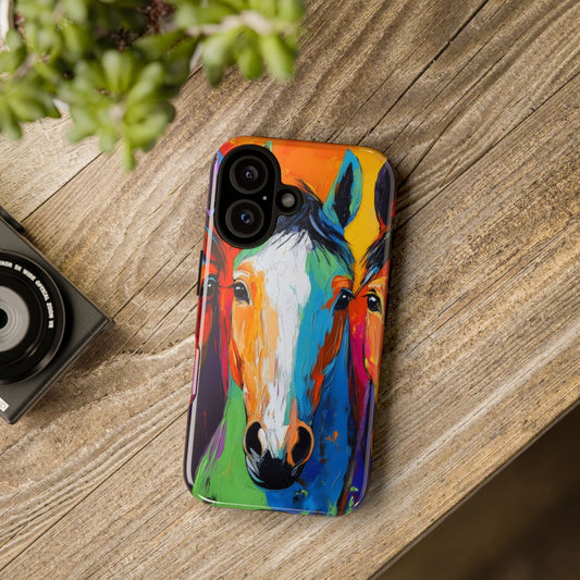 Colorful Horses Head - Tough Phone Case