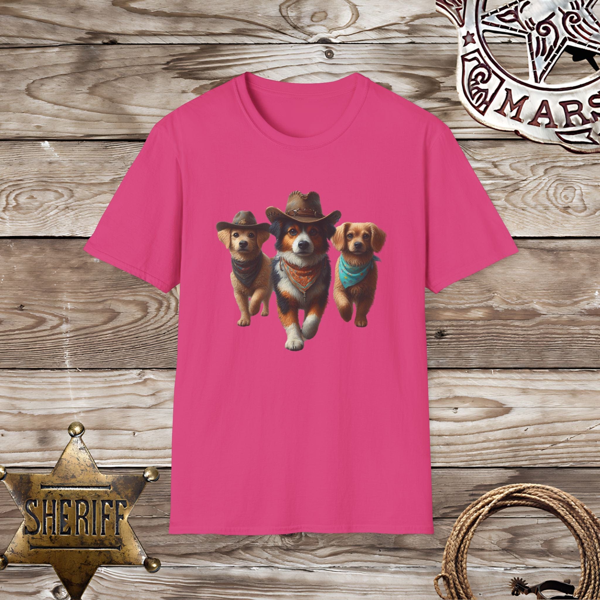 3 Cowboy Dogs-T-Shirt