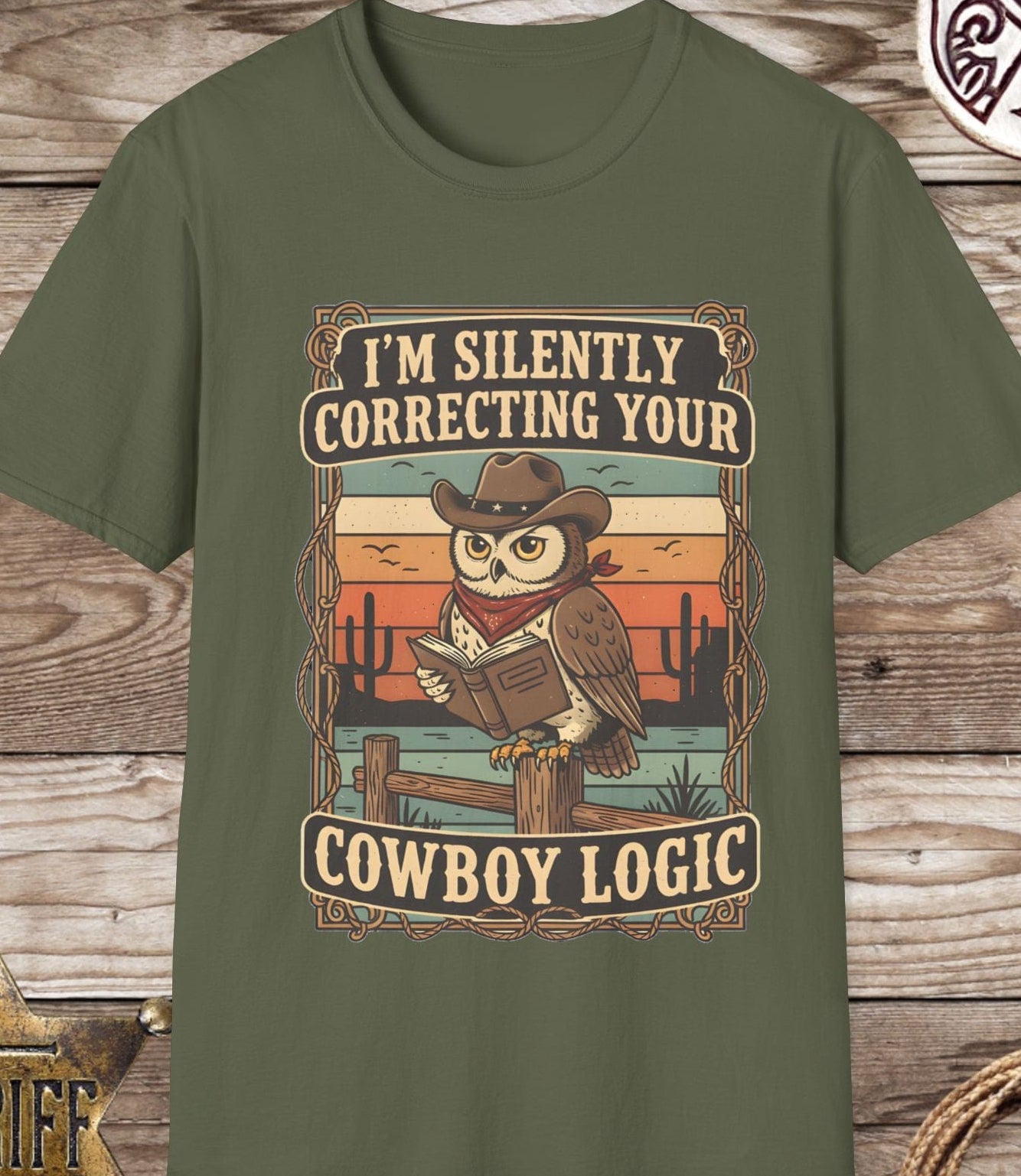 Cowboy Logic Owl T-Shirt