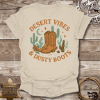 Boho Desert Vibes with Dusty Boots-T-Shirt
