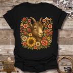 Floral Goat Art T-Shirt