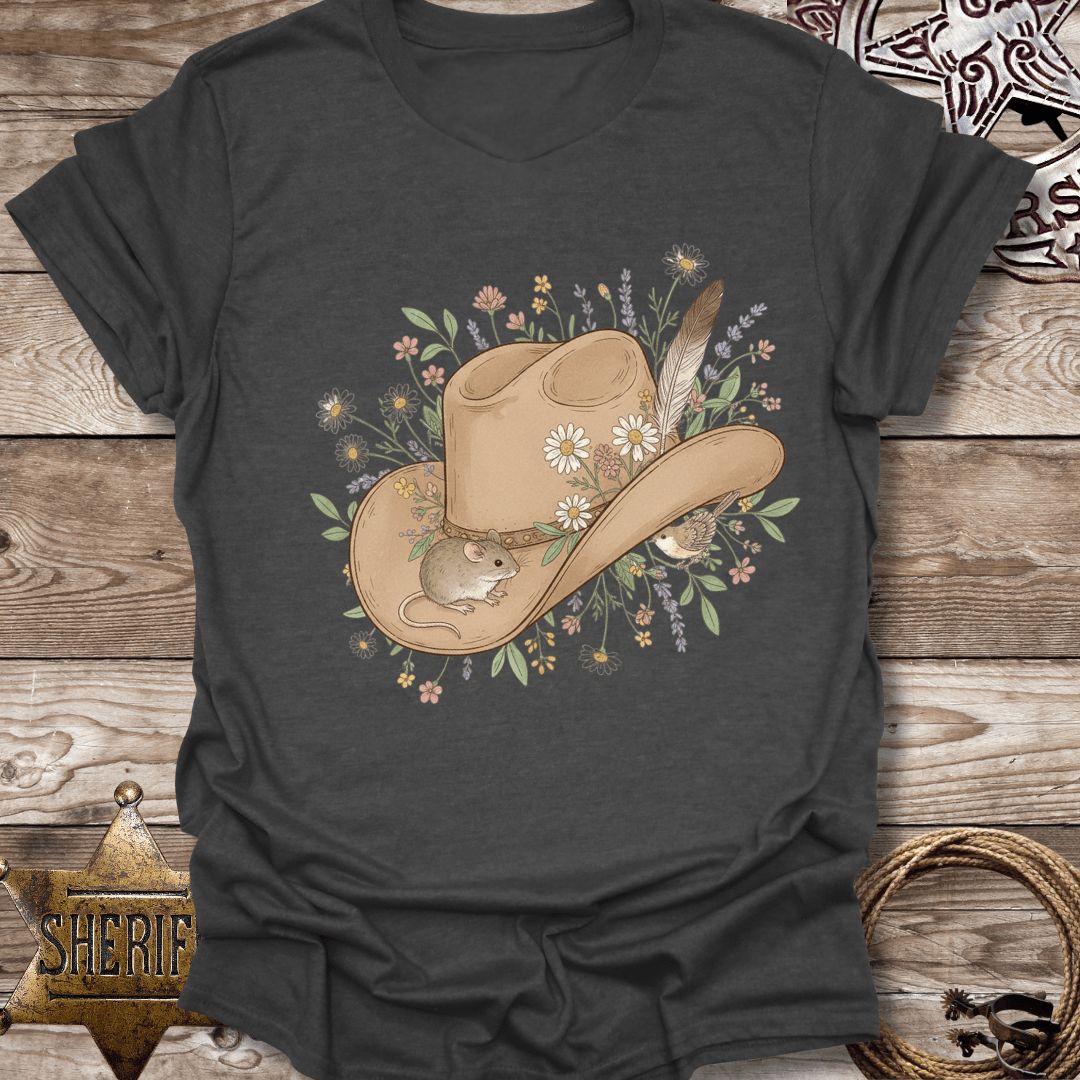 Cowboy Hat Floral Unisex T-Shirt