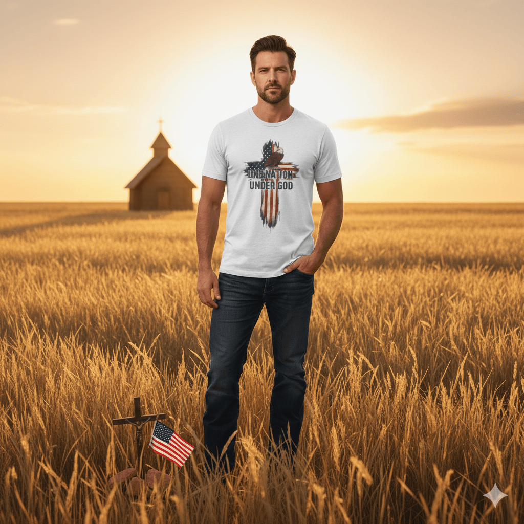 One Nation Under God Cross T-Shirt