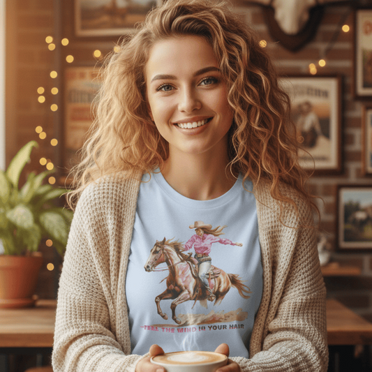 Cowgirl Wind in Your Hair-T-Shirt