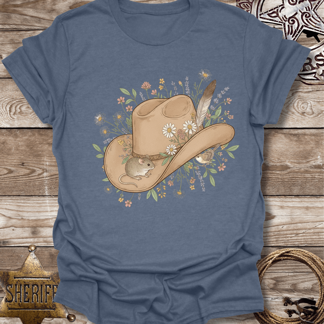 Cowboy Hat Floral Unisex T-Shirt