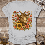 Floral Goat Art T-Shirt