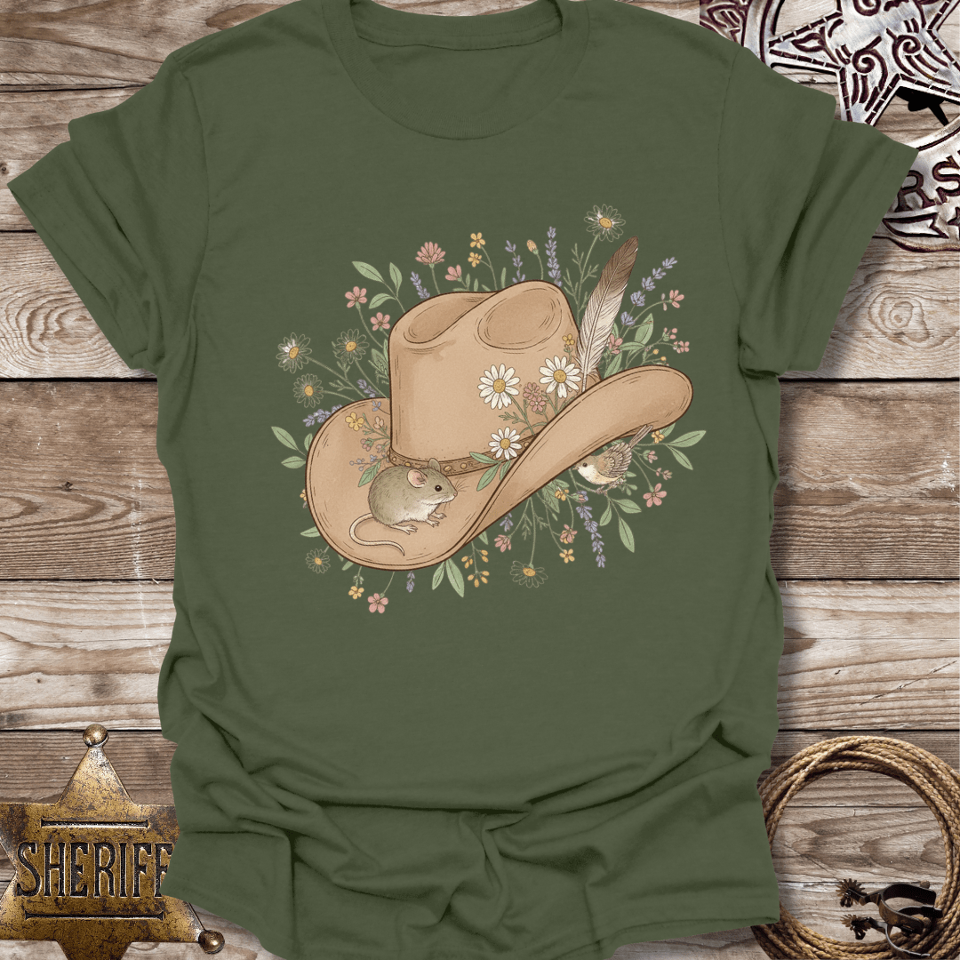 Cowboy Hat Floral Unisex T-Shirt