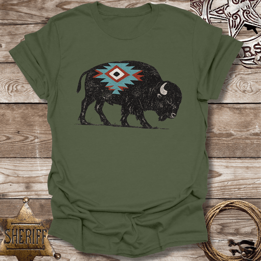 Rustic Buffalo Graphic T-Shirt
