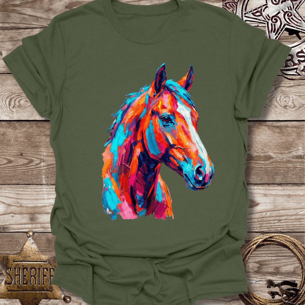 Colorful Abstract Stallion T-Shirt