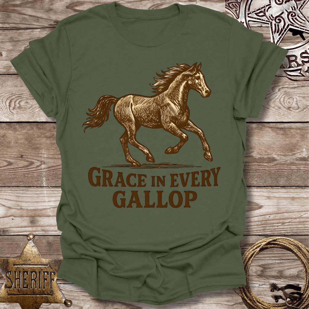 Grace in Every Gallop Horse T-Shirt