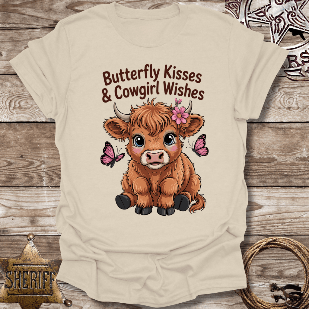 Butterfly Kisses Cowgirl Wishes T-Shirt