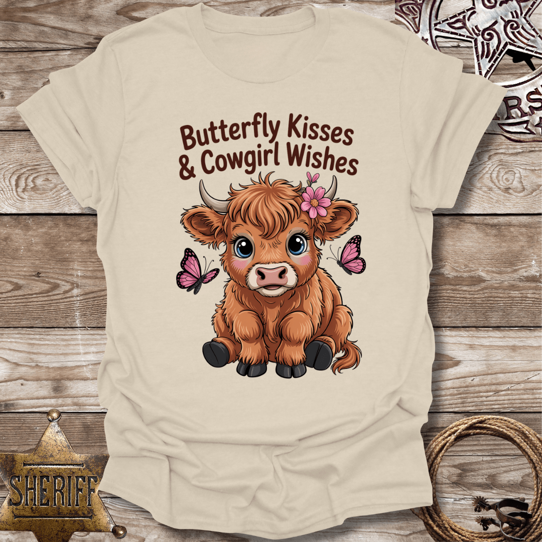 Butterfly Kisses Cowgirl Wishes T-Shirt