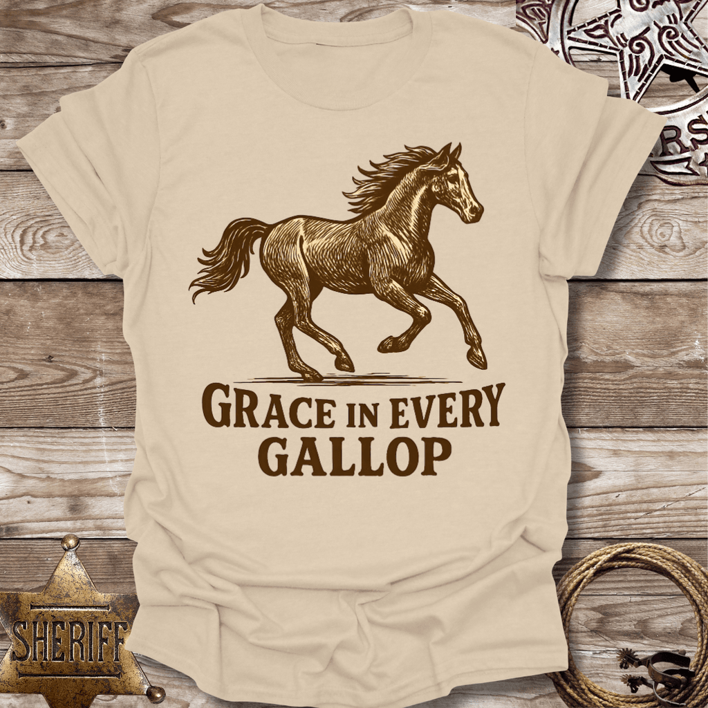 Grace in Every Gallop Horse T-Shirt