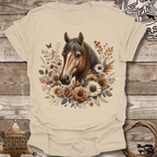 Horse Floral with Butterfly T-shirt