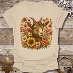 Floral Goat Art T-Shirt