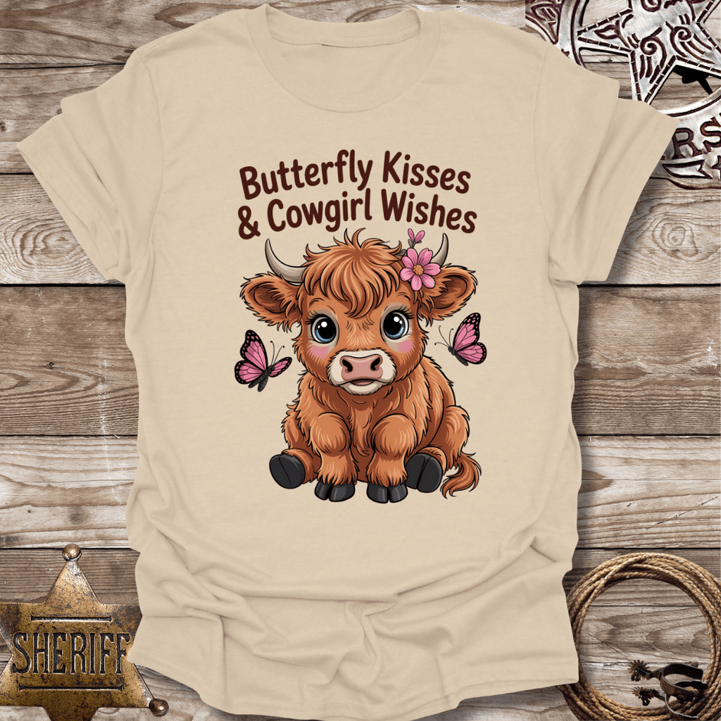 Butterfly Kisses Cowgirl Wishes T-Shirt