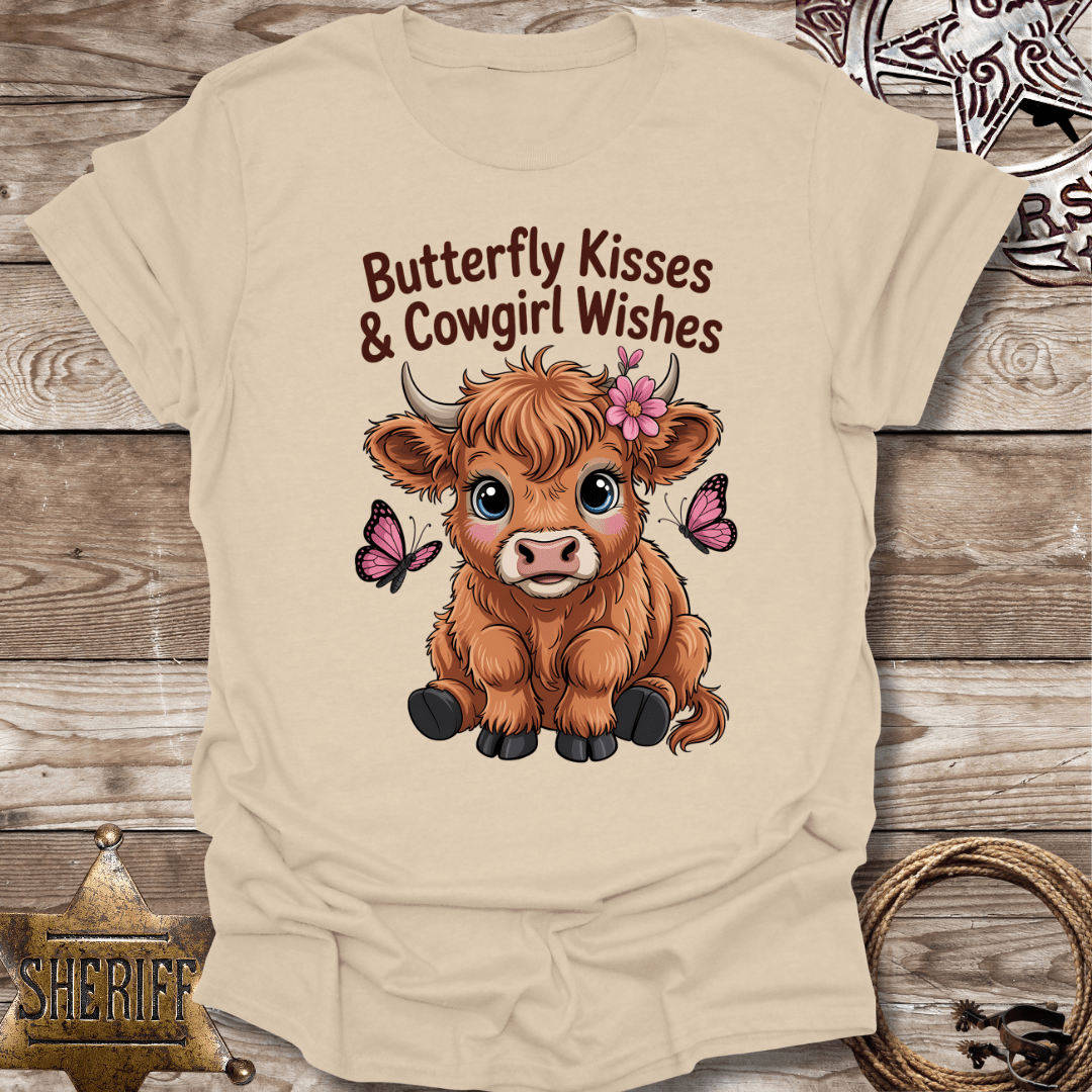 Butterfly Kisses Cowgirl Wishes T-Shirt
