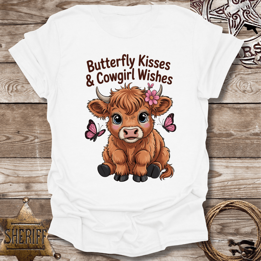 Butterfly Kisses Cowgirl Wishes T-Shirt