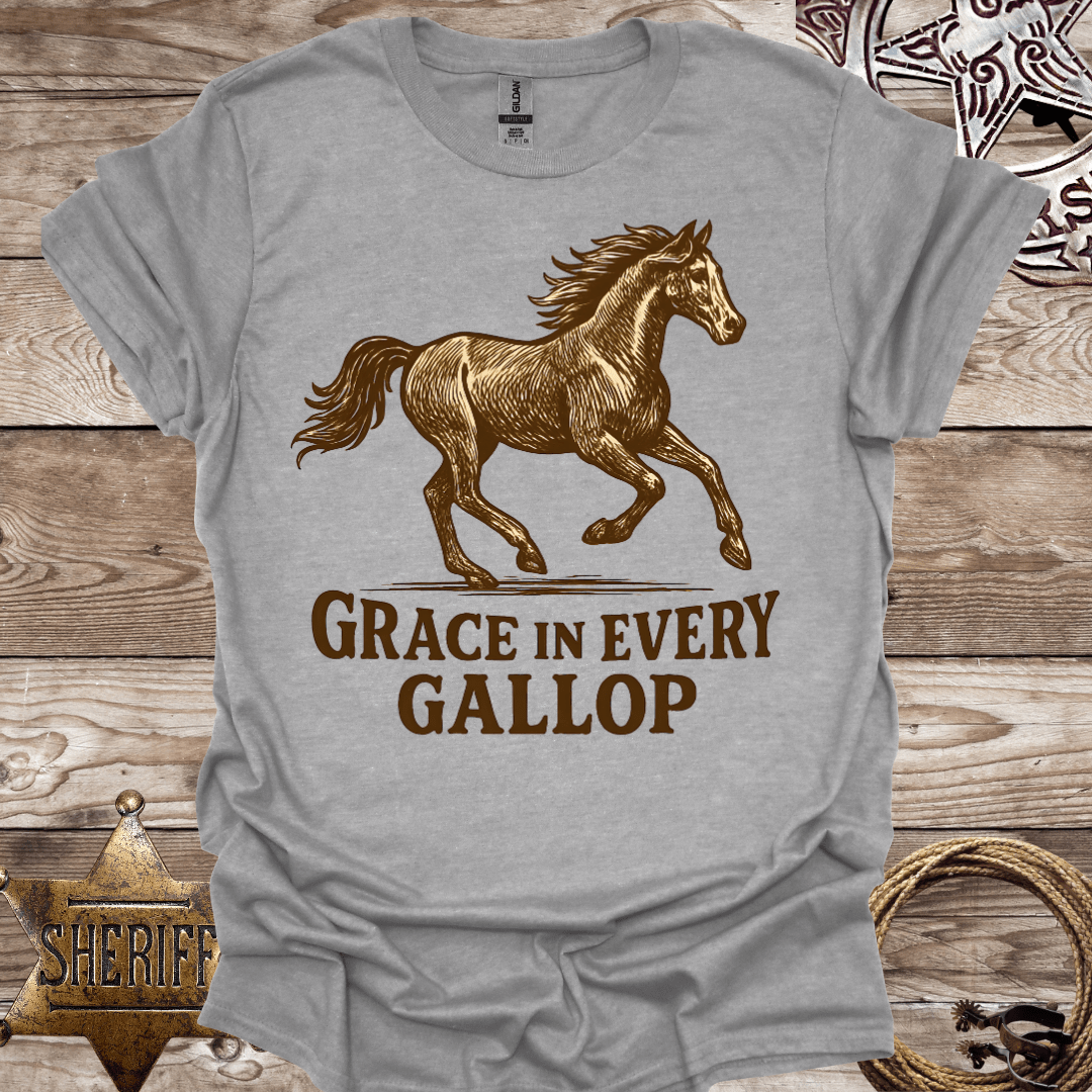 Grace in Every Gallop Horse T-Shirt
