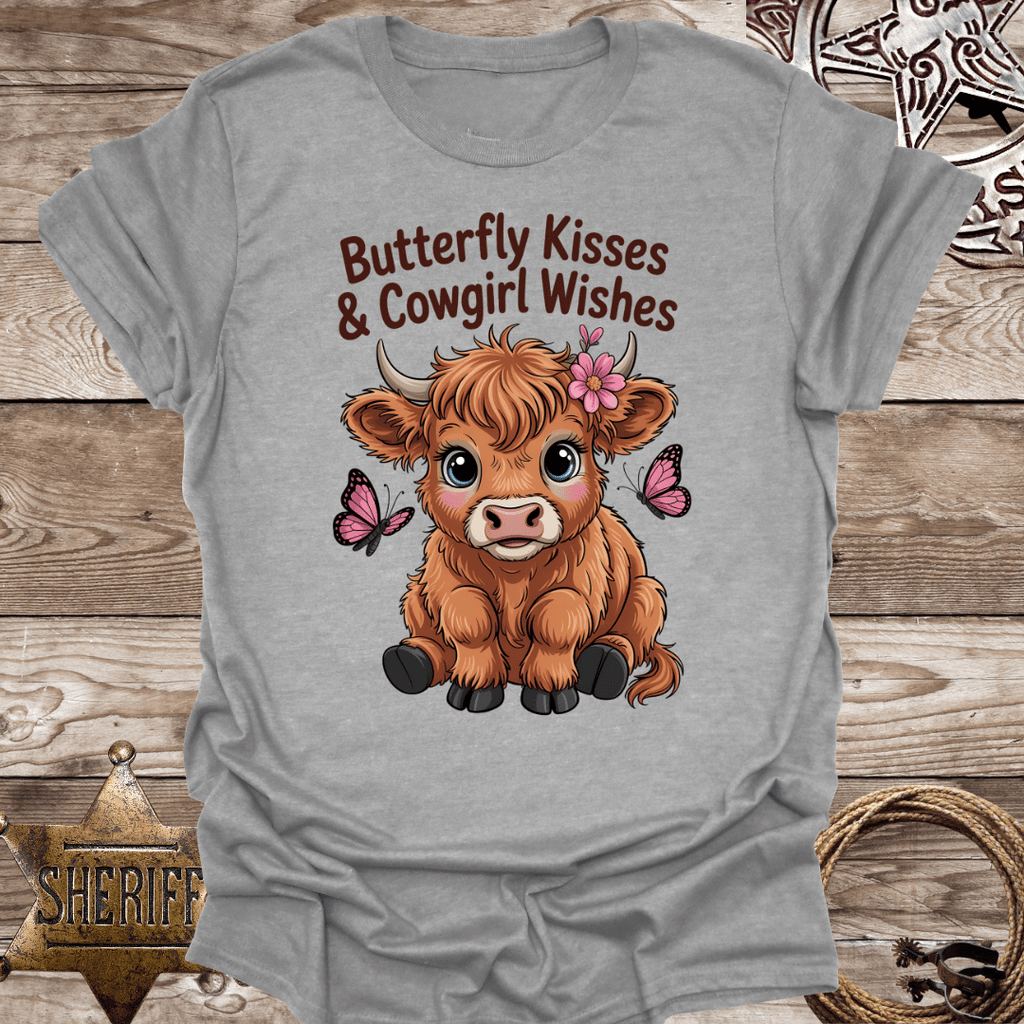 Butterfly Kisses Cowgirl Wishes T-Shirt