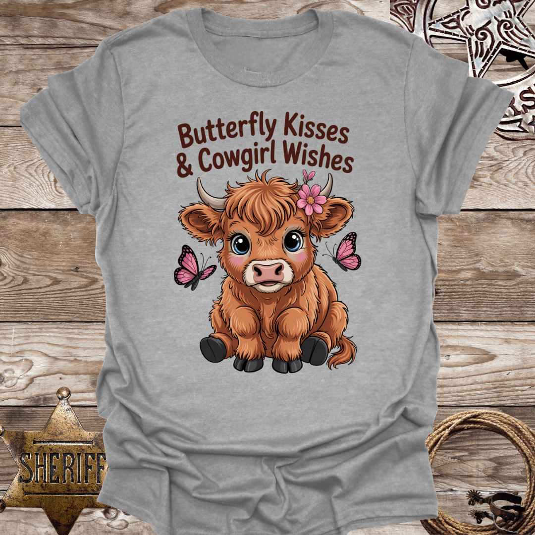 Butterfly Kisses Cowgirl Wishes T-Shirt