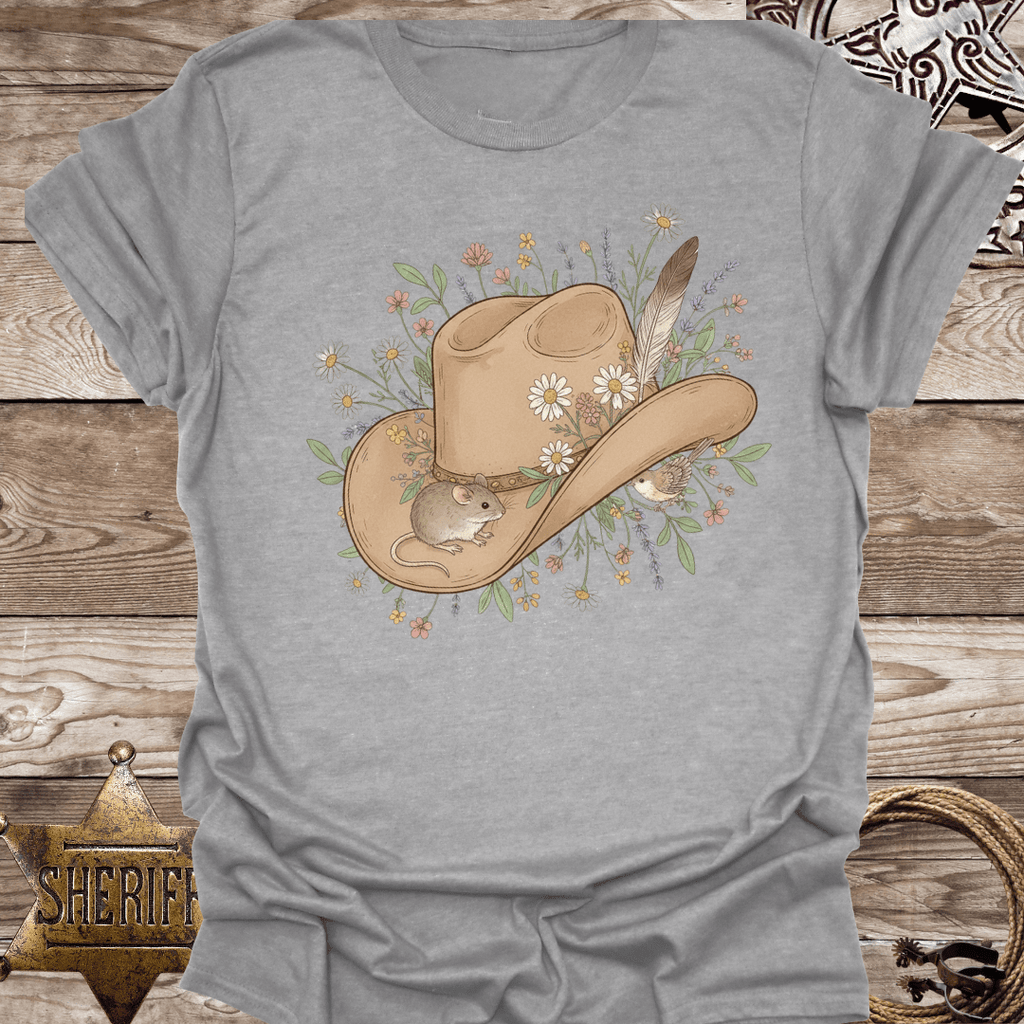 Cowboy Hat Floral Unisex T-Shirt
